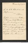 Nachlass Franz Steindachner, Brief von Max Schindler an das k.k. naturhistorische Hofmuseum (23.08.1911), Inv.Nr. 453.01, Seite 1